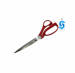 9″ | PLASTIC HANDLE TAILORING SCISSOR – RED